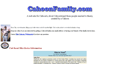 Desktop Screenshot of cahoonfamily.com