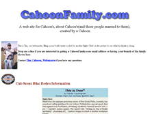 Tablet Screenshot of cahoonfamily.com